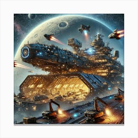 Moonforge Mobile Shipyard Converted Canvas Print