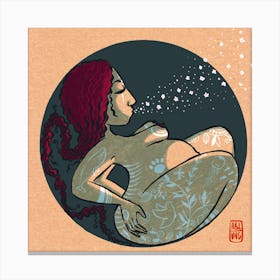 Breathe - Pregnant Beauty Canvas Print