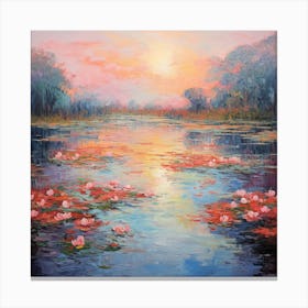 Monet's Mediterranean: Vibrant Elegance Canvas Print