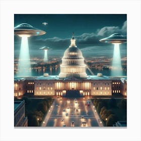 Ufos Over Washington Canvas Print