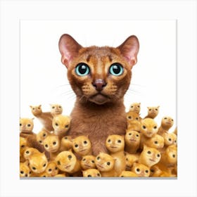 Cat In A Crowd Canvas Print