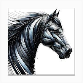 Horse Head Abstraction Canvas Print