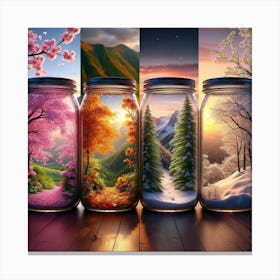 Autumn In Jars Canvas Print