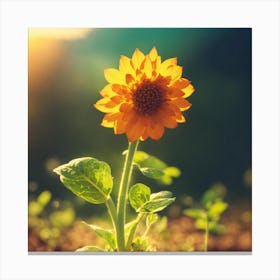 Sunflower - Sunflower Stock Videos & Royalty-Free Footage 1 Canvas Print