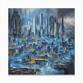 Futuristic Cityscape Canvas Print