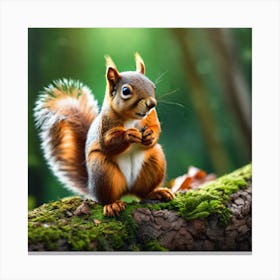 Squirrel In The Forest 287 Canvas Print