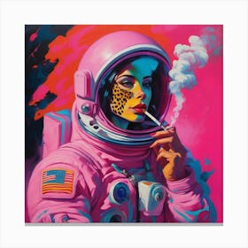Astronaut blunted in pink  Canvas Print