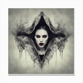 Demon Hooded Woman Canvas Print