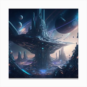 Futuristic City 35 Canvas Print