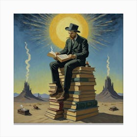 Rising Through Words: A Surrealist Vision Canvas Print