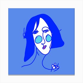 Blue Eyed Woman Canvas Print