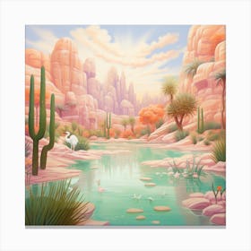 Pastel Oasis Canvas Print