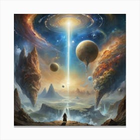 Spaceship art print paintings Canvas Print