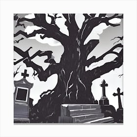 Graveyard Tree Canvas Print