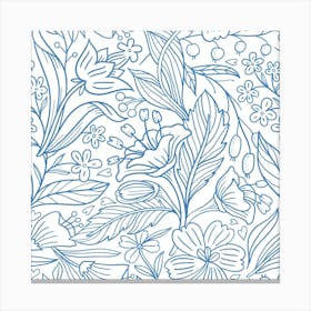 Floral Seamless Pattern Canvas Print