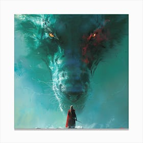 Wolf And The Woman Canvas Print