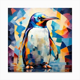 Abstract Puzzle Art Penguin Canvas Print