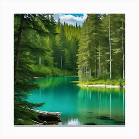 Lake In The Forest 5 Canvas Print