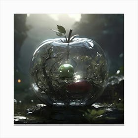 Apple In Glass 1 Canvas Print