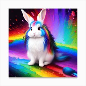 Rainbow Rabbit Canvas Print