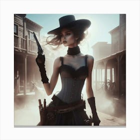 Sexy Cowgirl Canvas Print