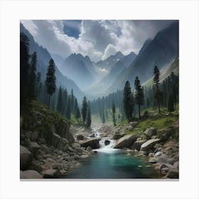 Pakistan Mountain Landscape Canvas Print