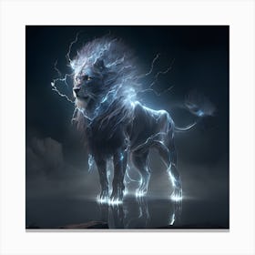 Lightning Lion Canvas Print