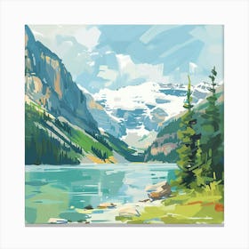 Lake In The Mountains Canvas Print