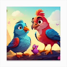 Parrots Canvas Print