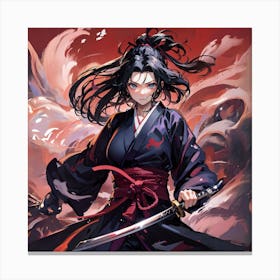 Samurai Girl Canvas Print