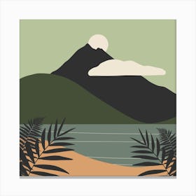 Landscape With Palm Trees Canvas Print