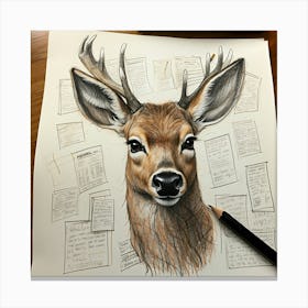 Deer Head 34 Canvas Print