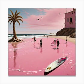 Pink Beach Canvas Print