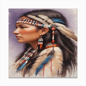 Native American Woman 1 Canvas Print