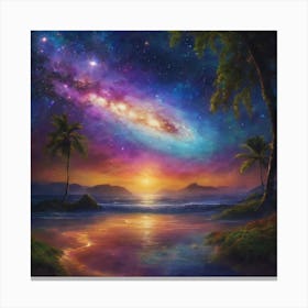 Galaxy at night Canvas Print