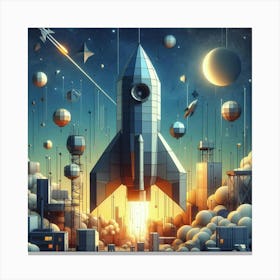 Spaceship Canvas Print