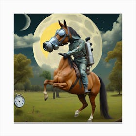 Man On A Horse Canvas Print