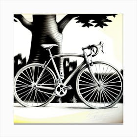 Black And White Bicycle Canvas Print