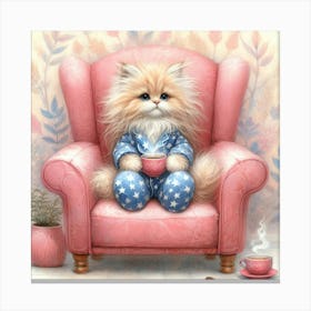 Cat In Pajamas Canvas Print