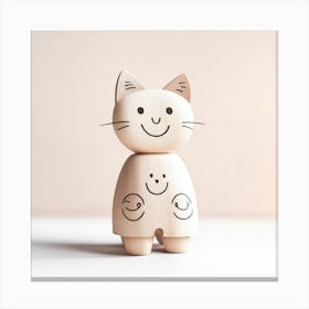 Wooden Cat 1 Canvas Print