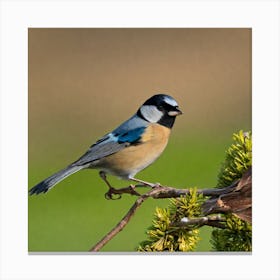 Tit on branch 31 Canvas Print