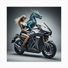 Dragon & Girl 05 Canvas Print