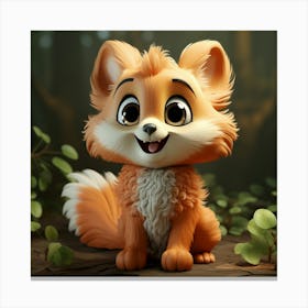 Cute Fox 134 Canvas Print