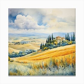 Vivid Vistas: Abstract Italian Reverie Canvas Print