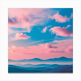 Sunset In The Mountains Canvas Print