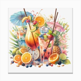 Tropical Drinks 8 Canvas Print