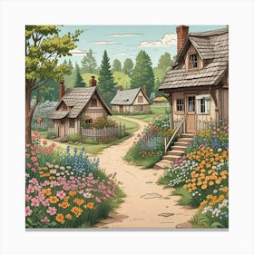 Cottage In The Countryside Canvas Print