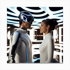 Futuristic Couple 20 Canvas Print