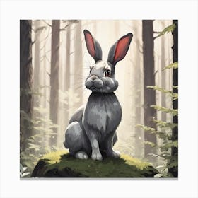 Rabbit In The Woods Canvas Print