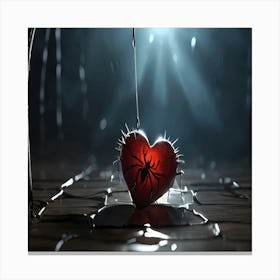 A Heart Stuck In A Spider S Web Groans And Sufferers Canvas Print